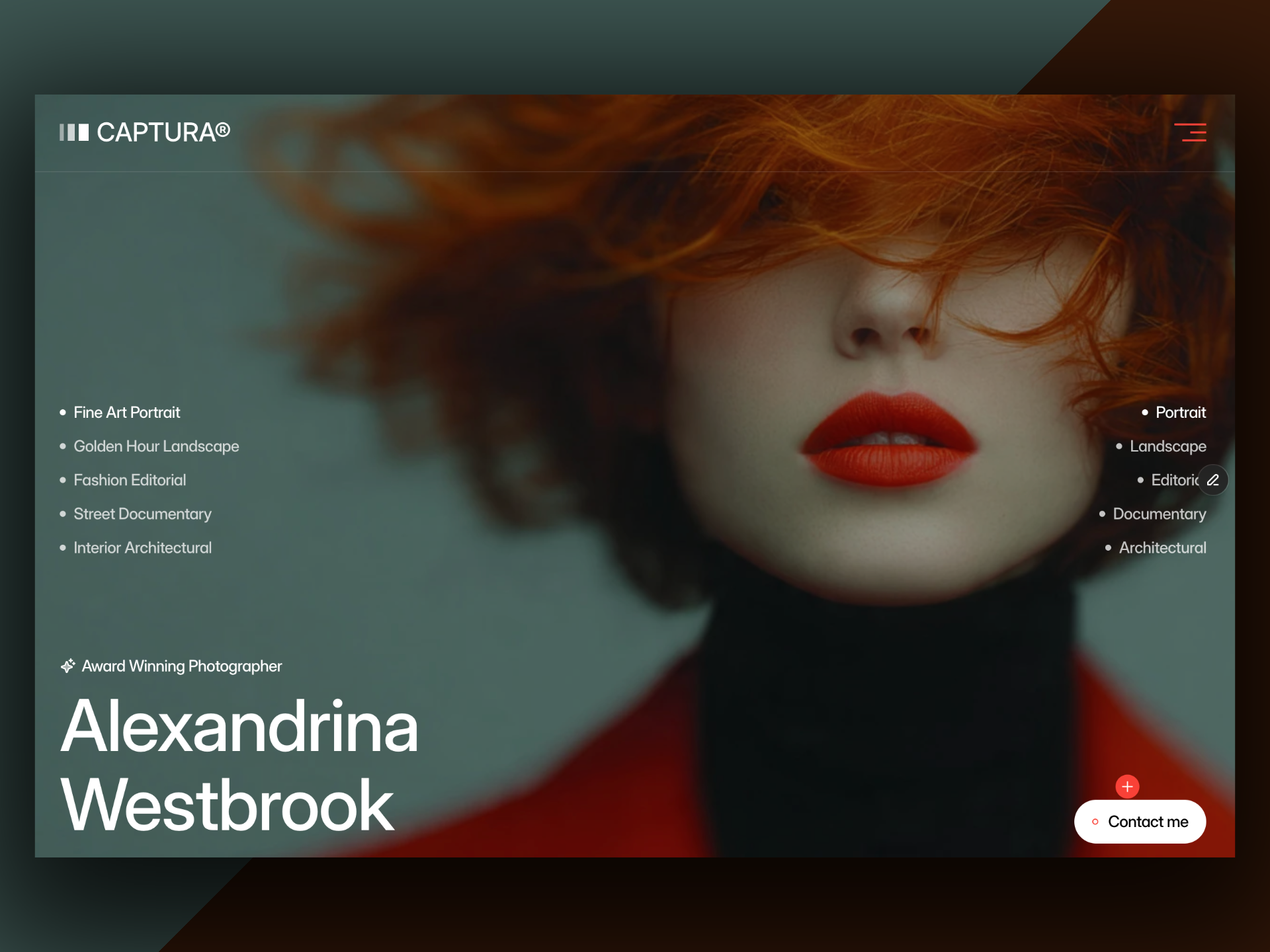 Captura: Responsive Portfolio Website Template by Freelancer Deven
