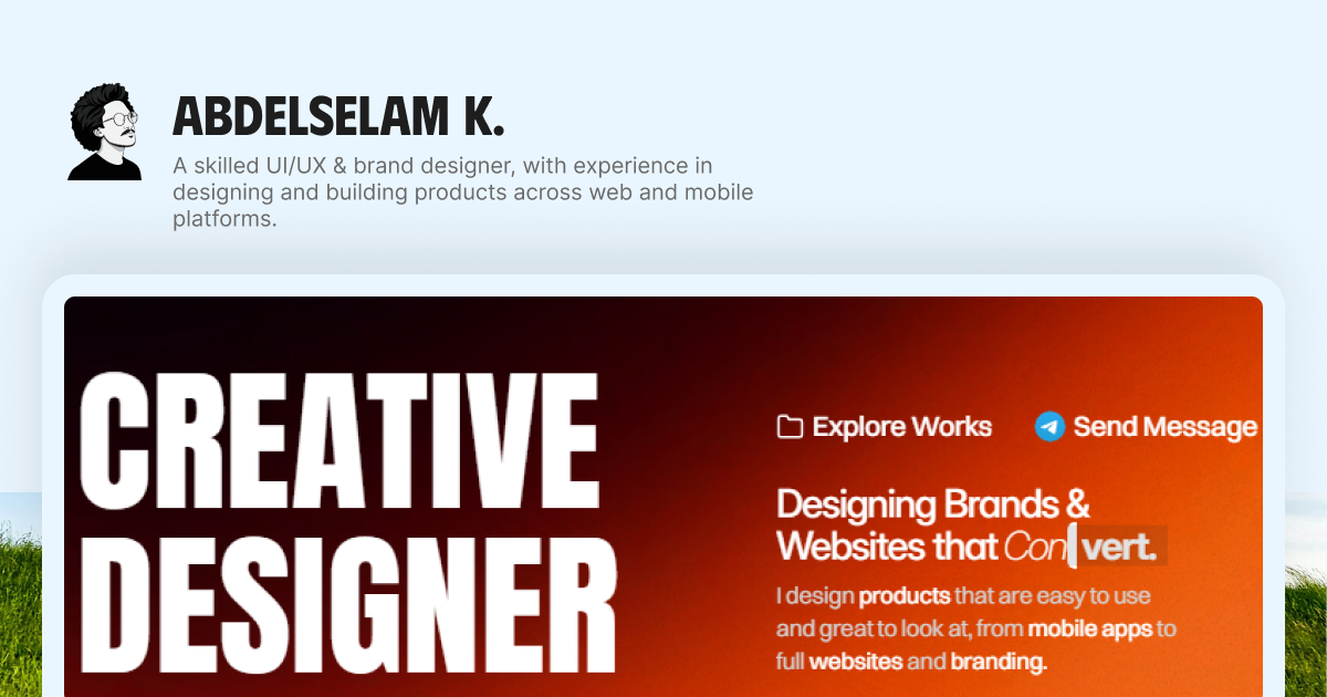 Abdelselam - Website & Brand Designer