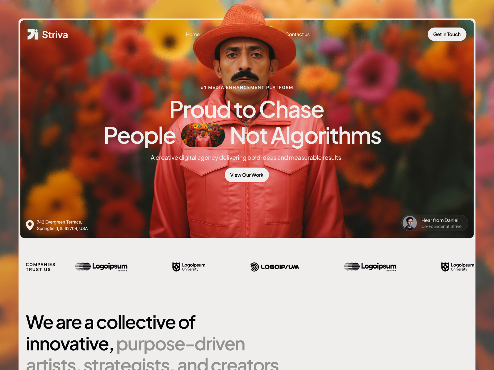 Striva: Responsive Agency Website Template by Manmeet Singh