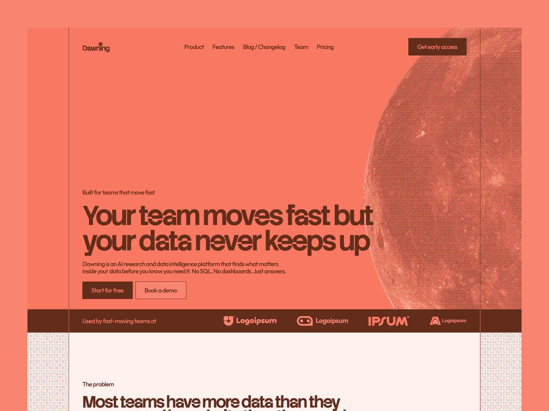 Dawning: Responsive AI Website Template by Raphael Oshituga