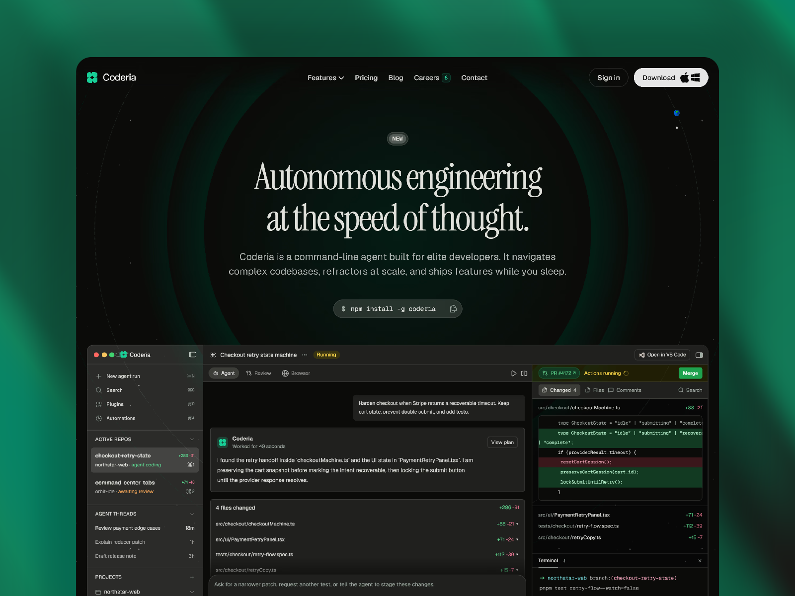Coderia: Responsive Blog Website Template by Offset UI
