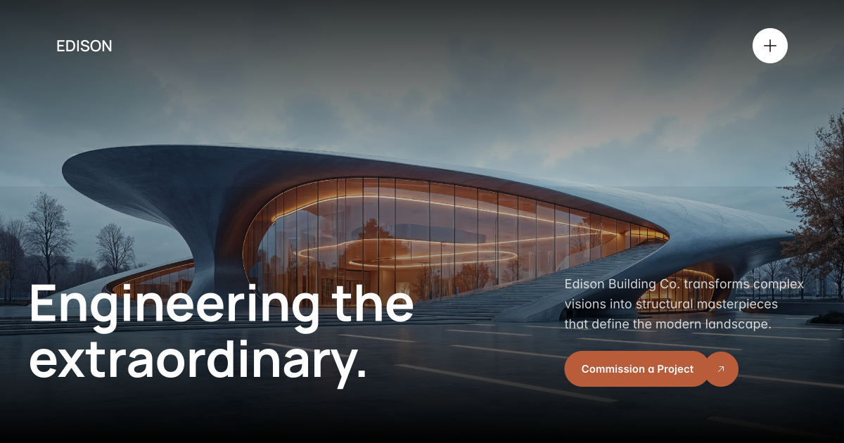 Edison — Architecture & Construction Framer Template