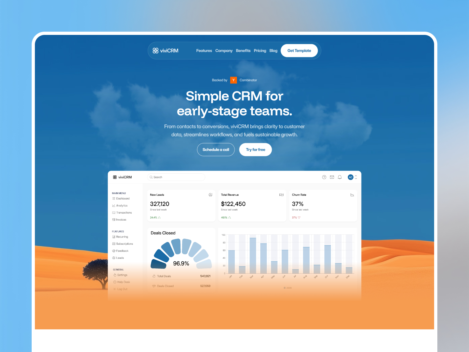 SaasCRM: Free AI Website Template by Collins Abrusu
