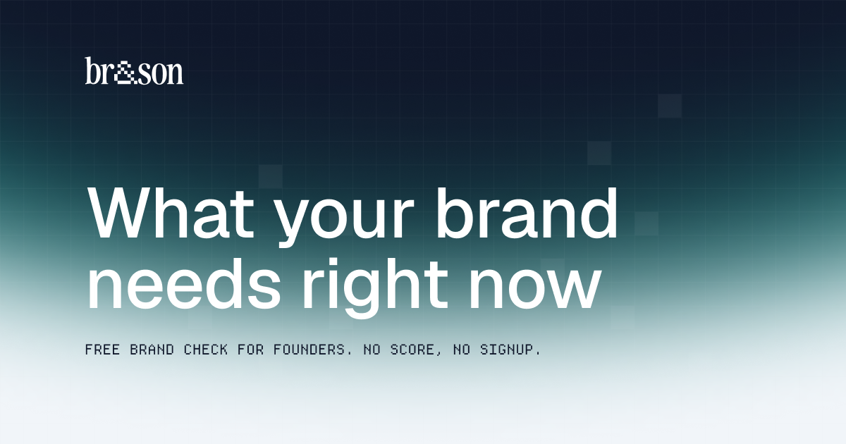 Brand Checker — what your brand needs right now | Brandson