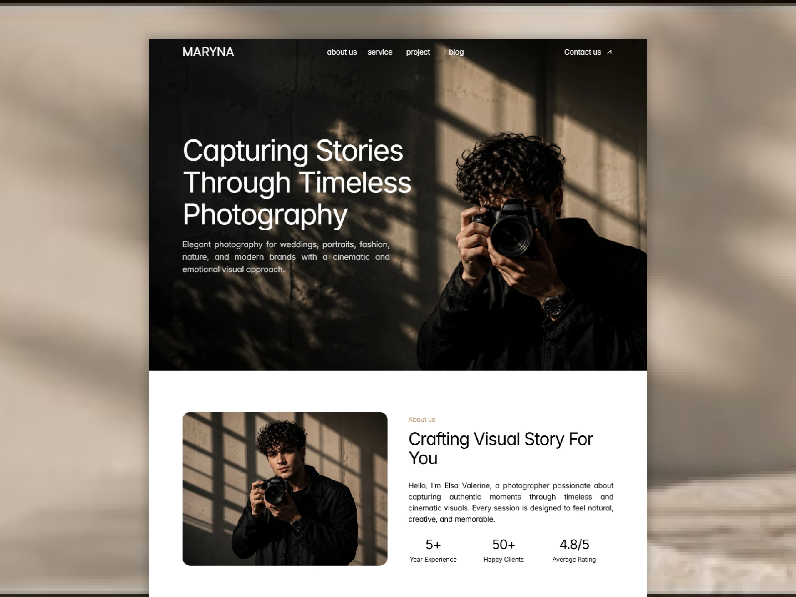 Maryna: Free Portfolio Website Template by Edi Priatama