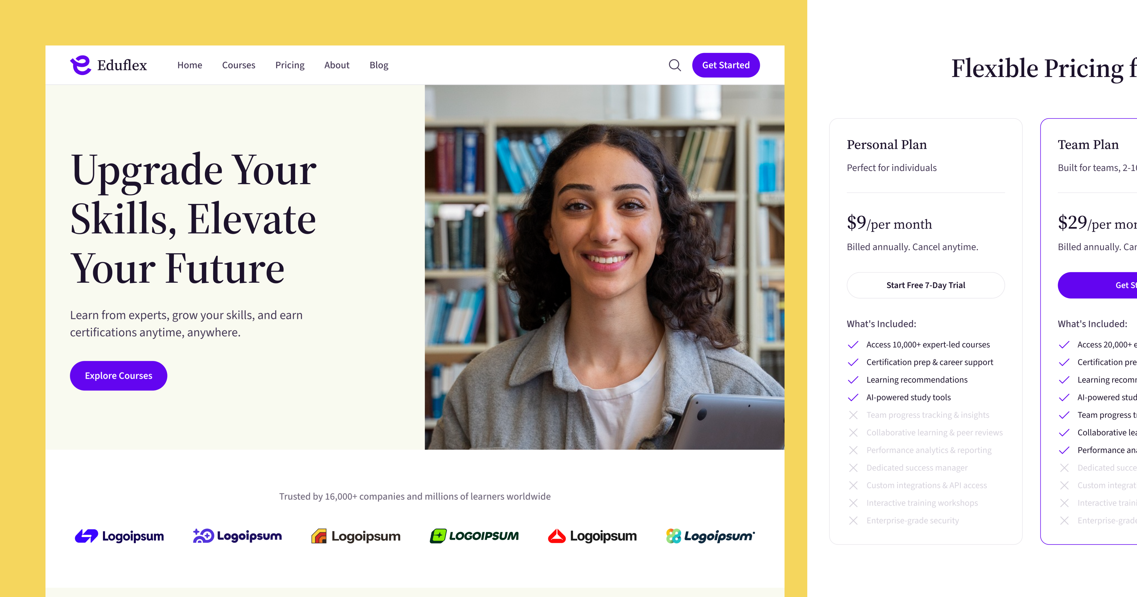 Eduflex – Modern Education & eLearning Website Template