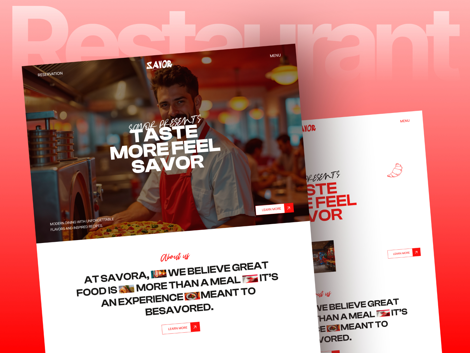 Savaro: Free Restaurant Website Template by Mezario
