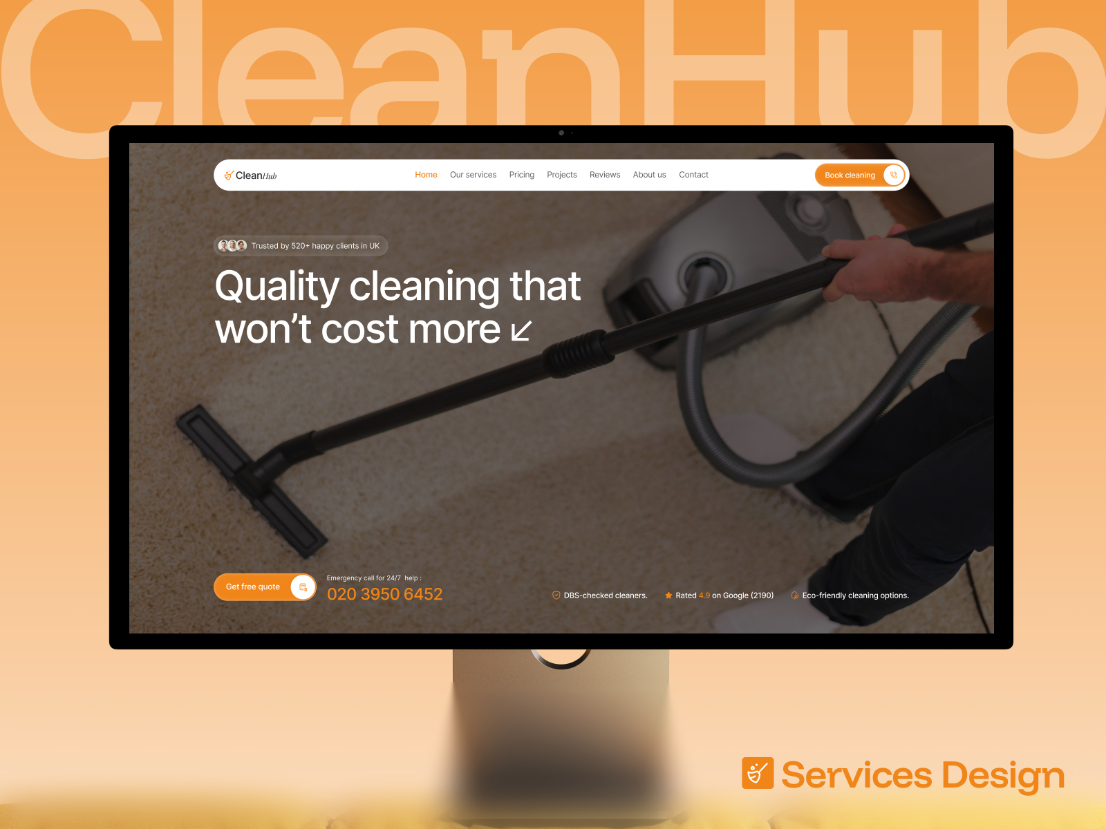 CleanHub Service — Free Website Template for Framer