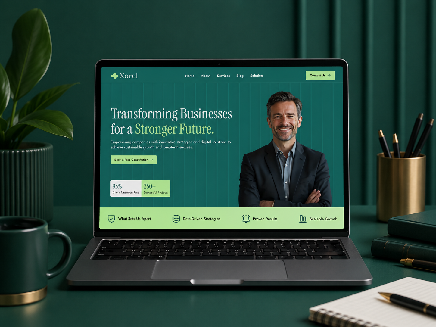 Xorel: Free Agency Website Template by Framerbucket