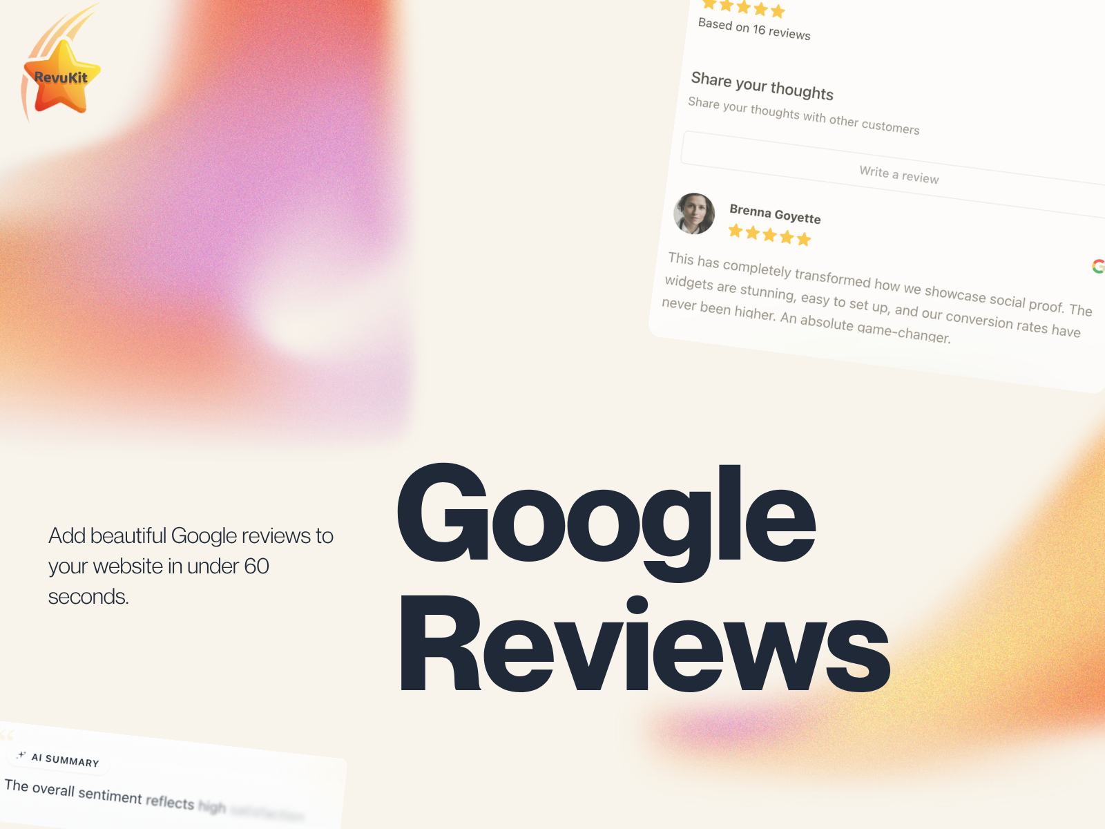 RevuKit - Google Reviews: Integrations Plugin by RevuKit Studio