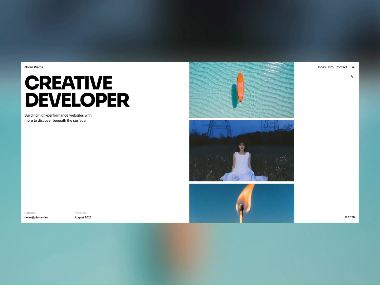 Nolann: Responsive Portfolio Website Template by Gaurav Singh