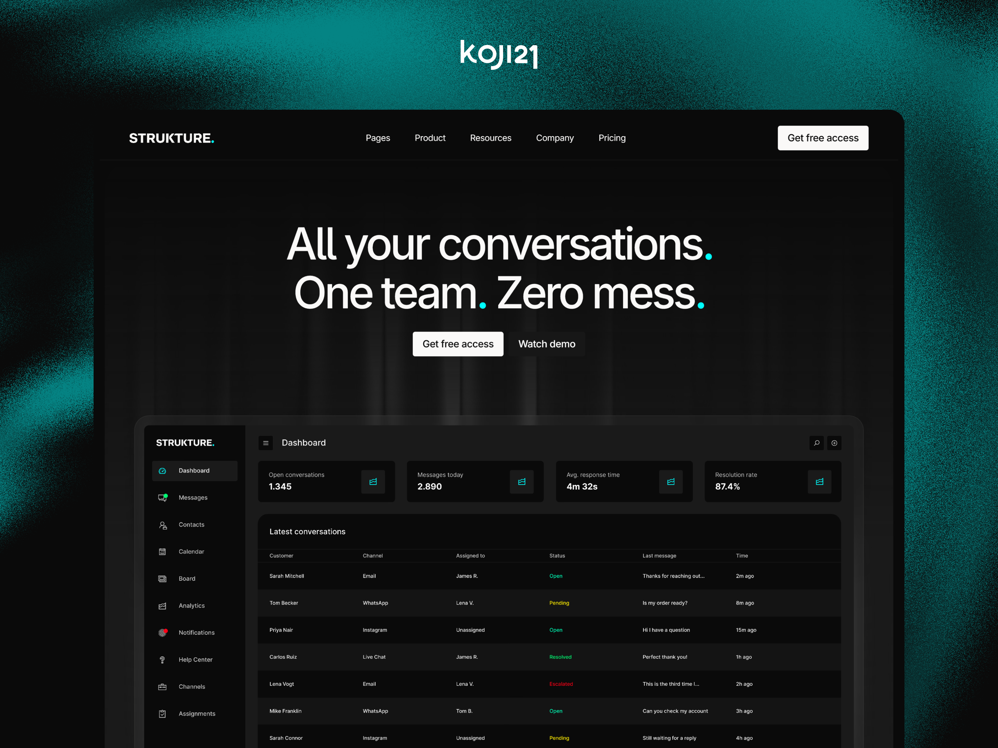 Strukture: Responsive AI Website Template by Koji21