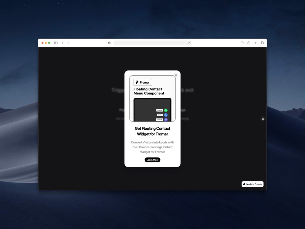 Smart Popup Modal — Framer Popup Component That Converts