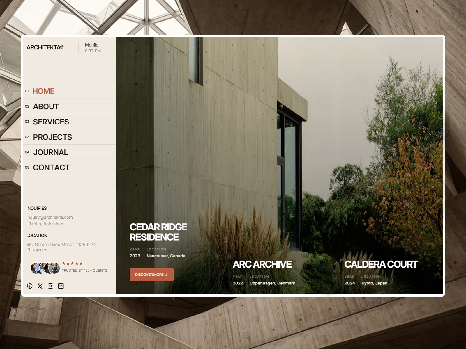 ARCHITEKTA® — Free Website Template for Framer