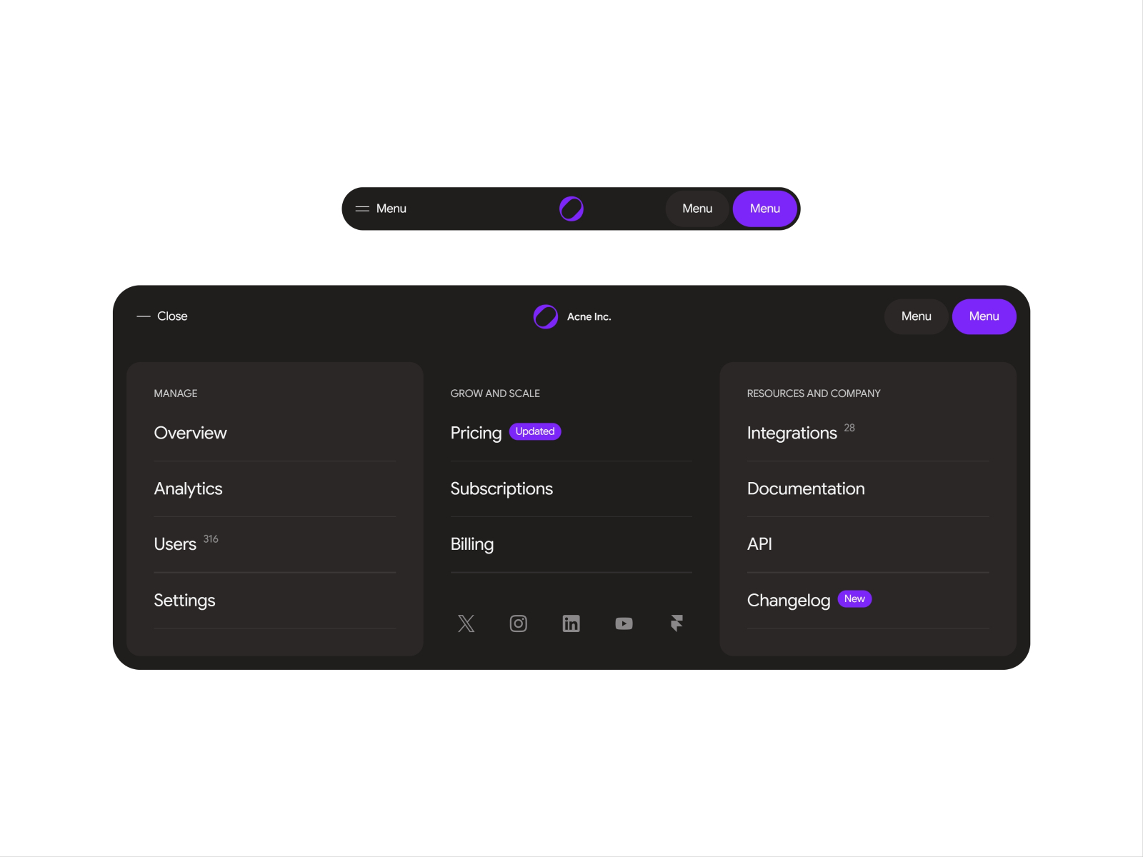 Two-step Mega Menu: Free Navigation Component by Till Janek