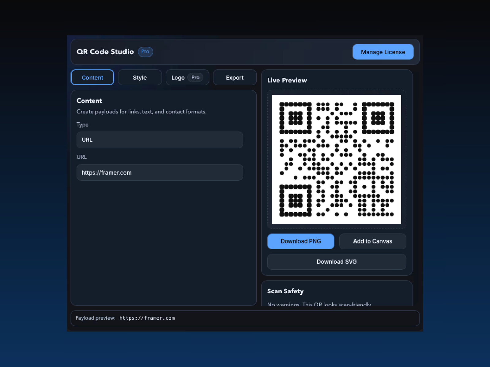 QR Code Studio: Utilities Plugin by Kami — Framer Marketplace