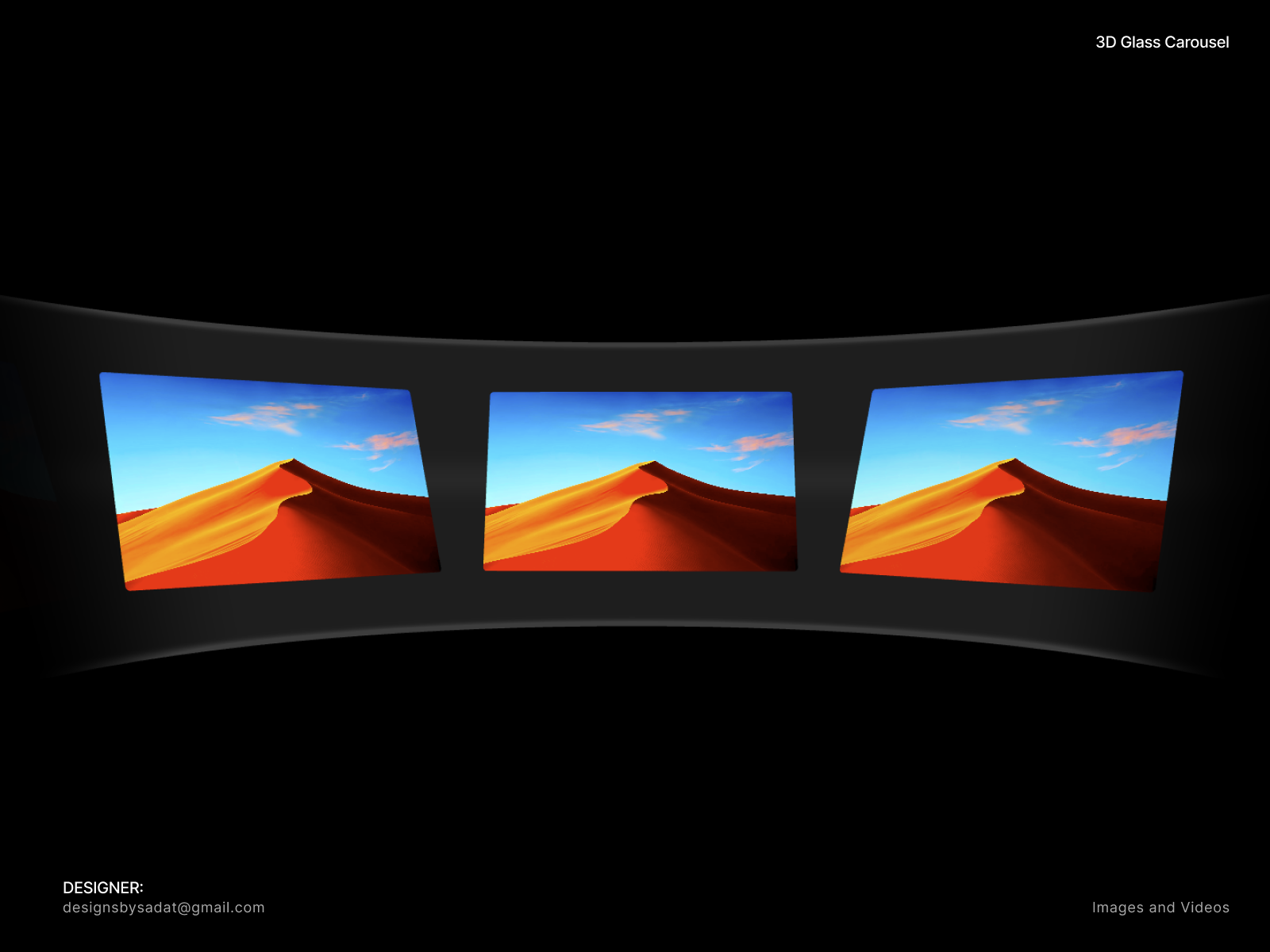 3D Glass Carousel: Free Carousels Component by Saadat Ali