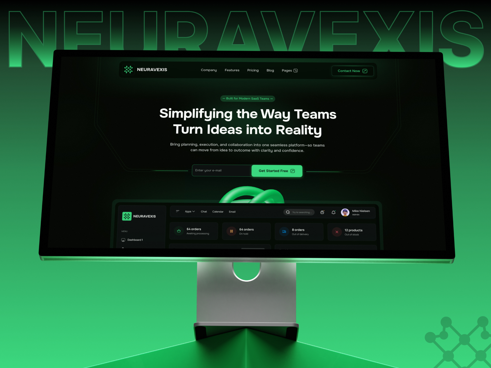 Neuravexis: Free SaaS Website Template by Mezario — Framer Marketplace