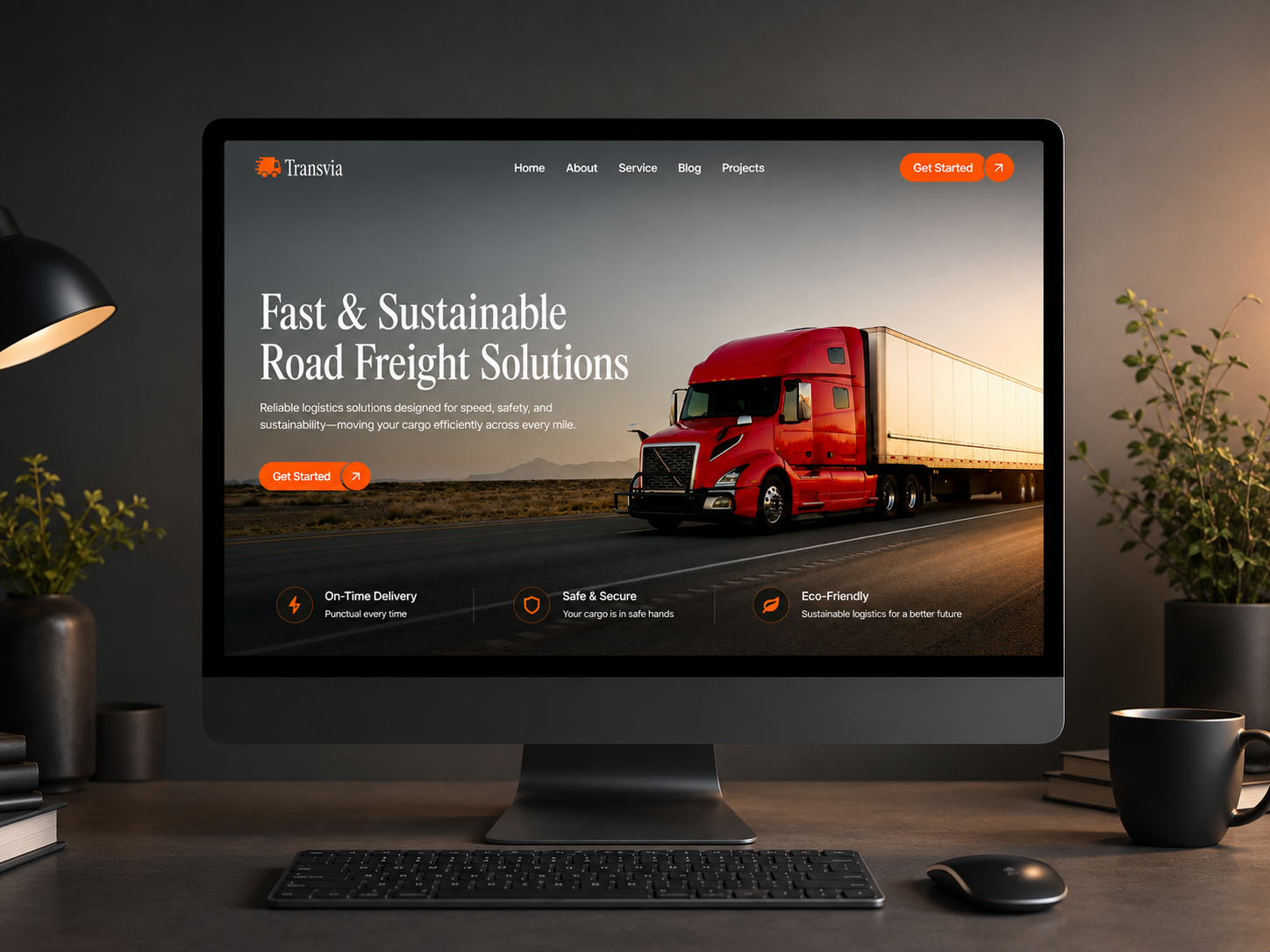 Transivia: Free Startup Website Template by Framerbucket