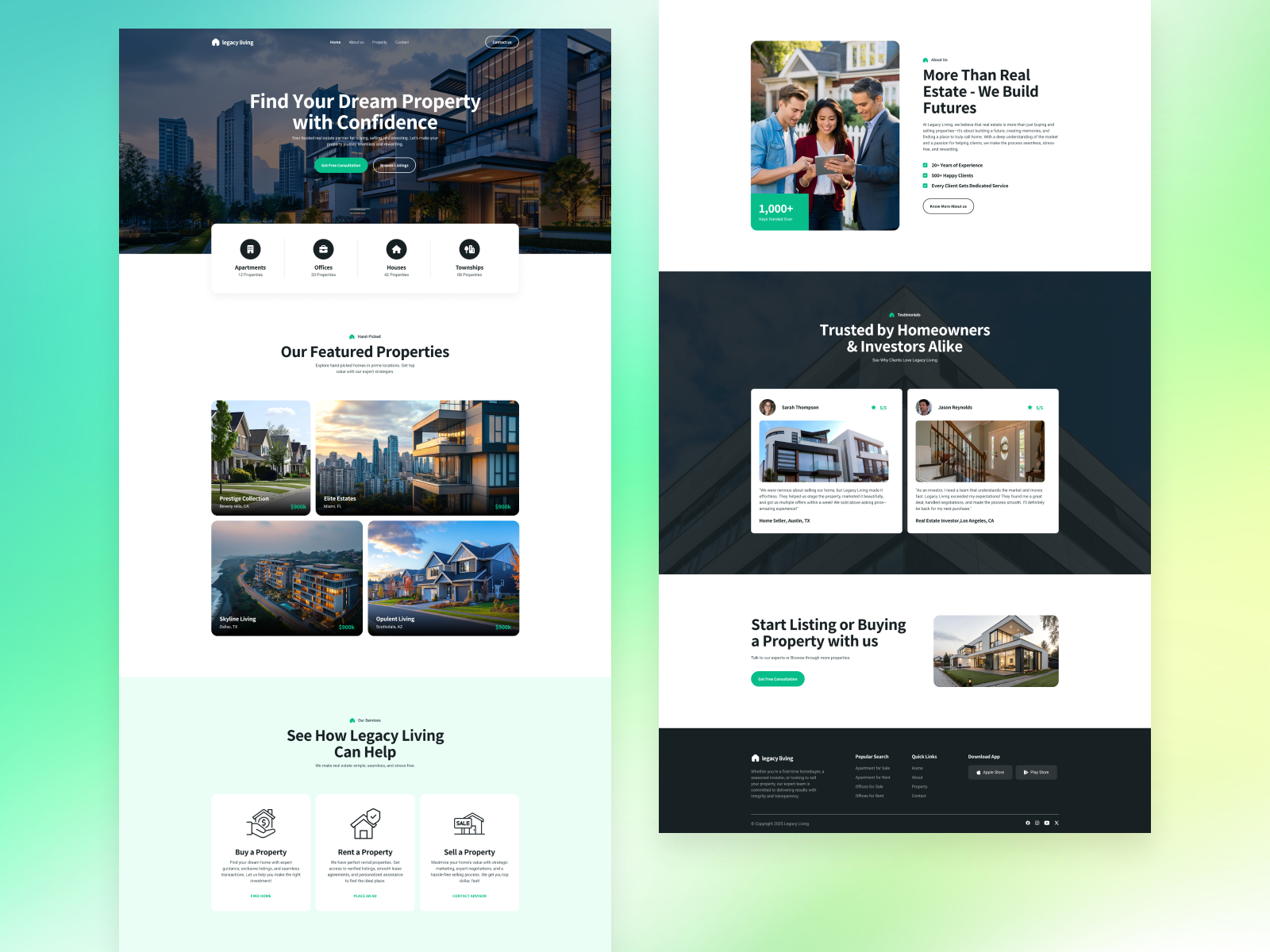 Legacy Living - Real Estate Framer Website Template