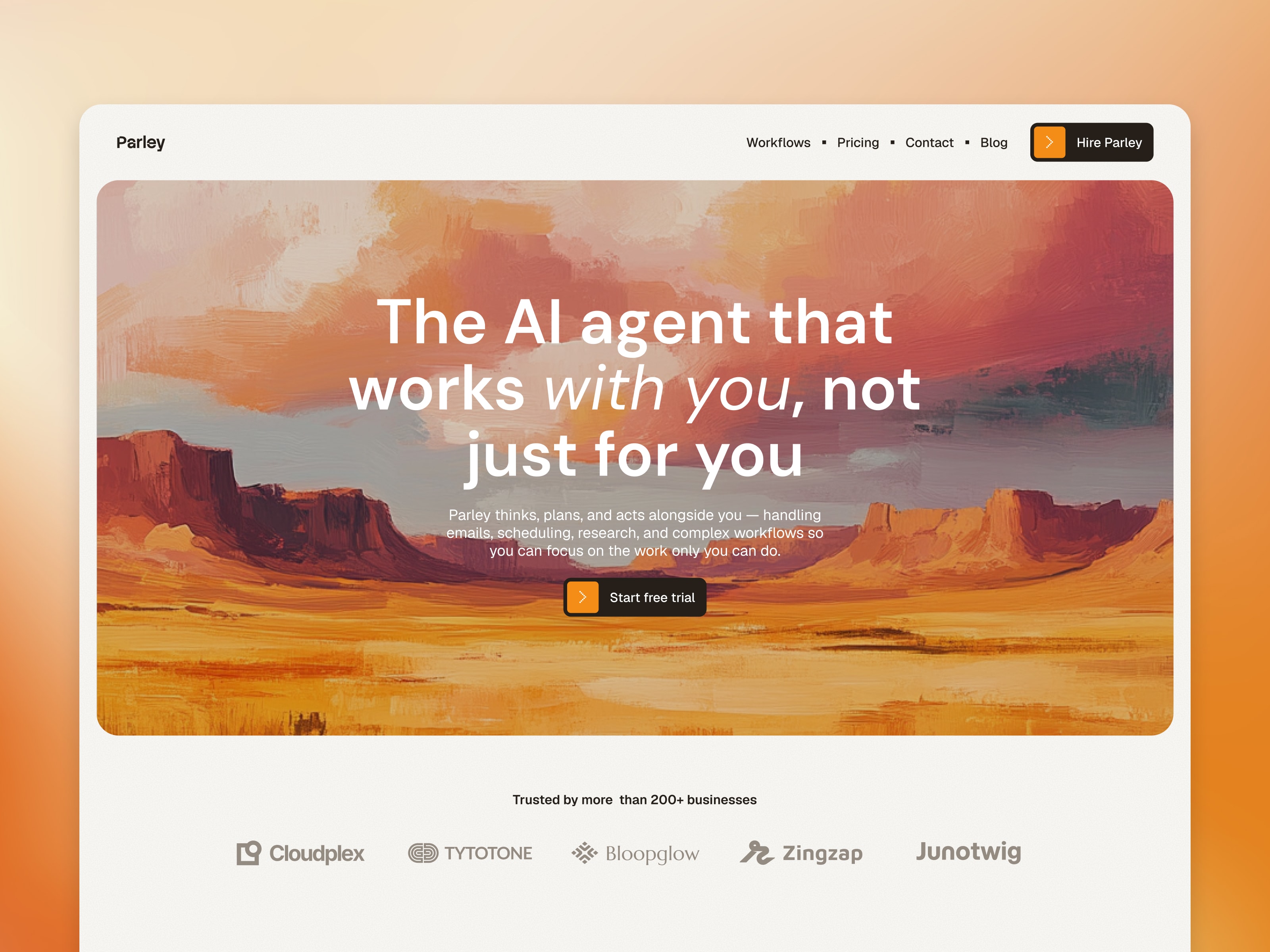 Parley Agent: Free AI Website Template by Alex Prokhorov