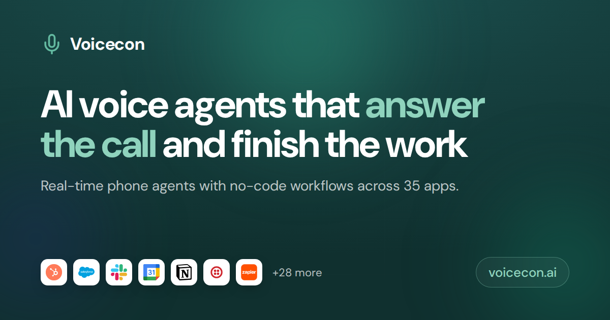 Voicecon: AI voice agents with no-code workflows
