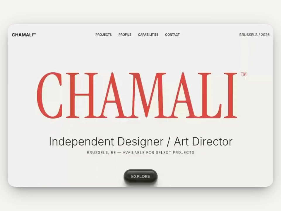 CHAMALI™: Free Portfolio Website Template by Sara Arhune