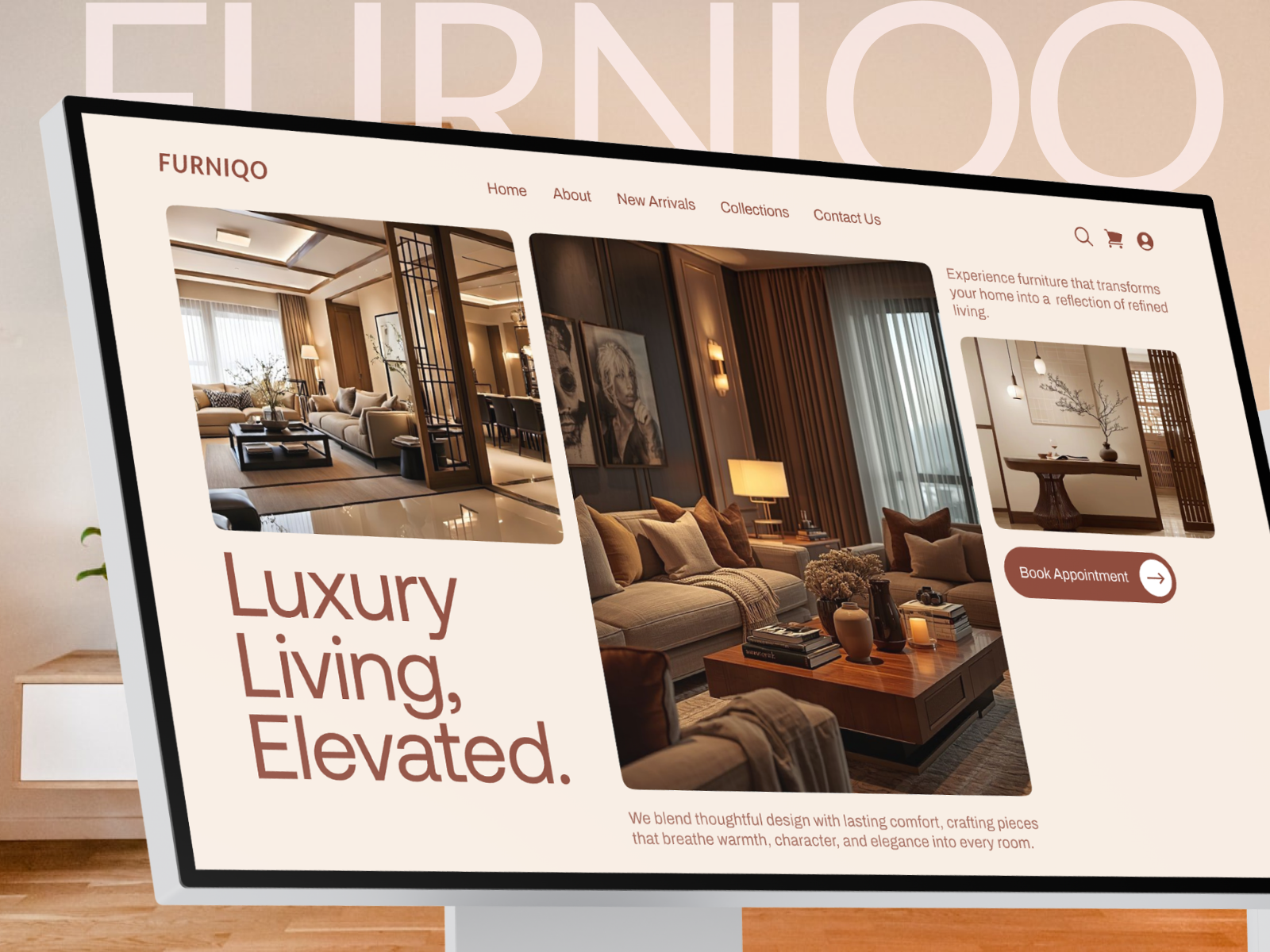 Furniqo Furniture: Responsive Art & Design Website Template by Oxlao…