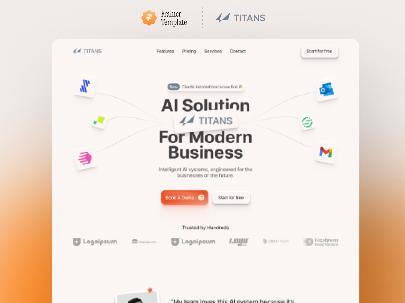 TitanSAS: Free AI Website Template by TitanStudio — Framer Marketplace