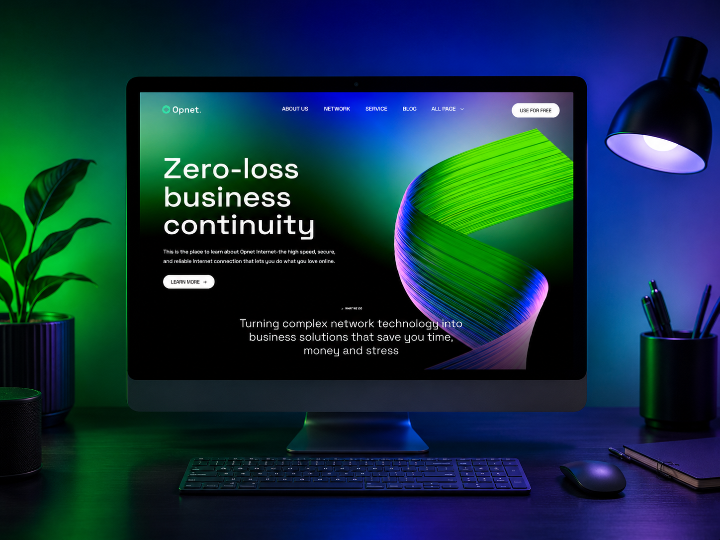 Opnet: Free Agency Website Template by Framerbucket