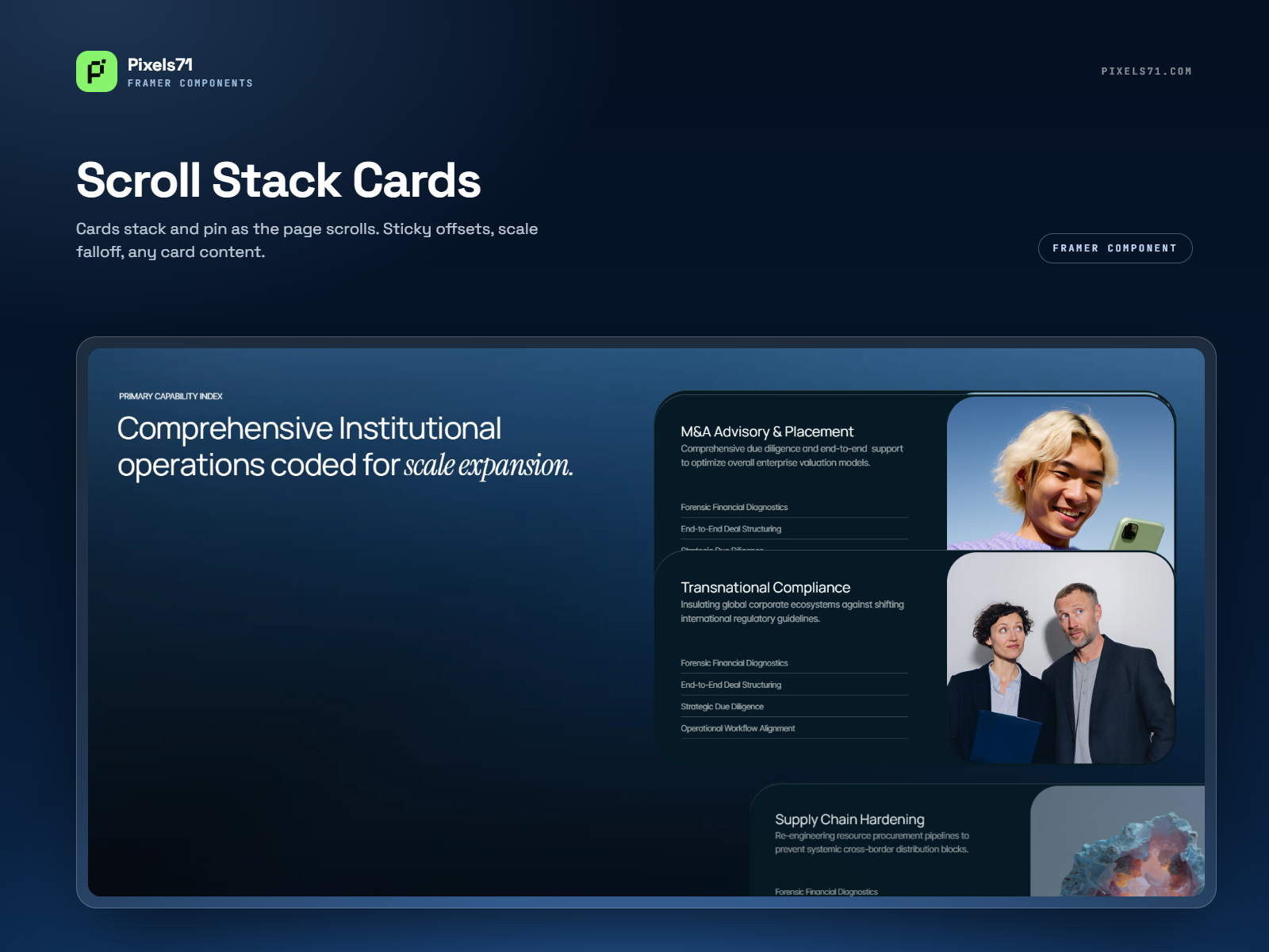 Stack Card Reveal by Pixels71 – Framer Community