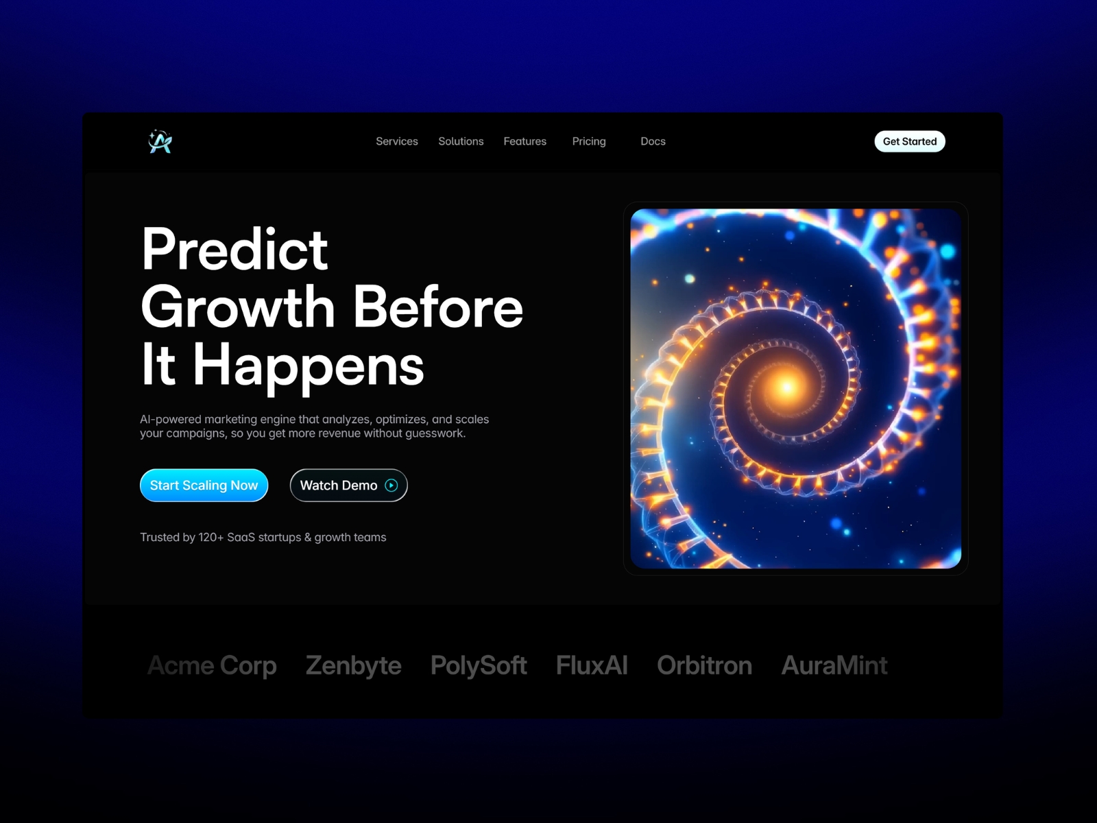 AuraMint: Free Agency Website Template by Pixfort UI