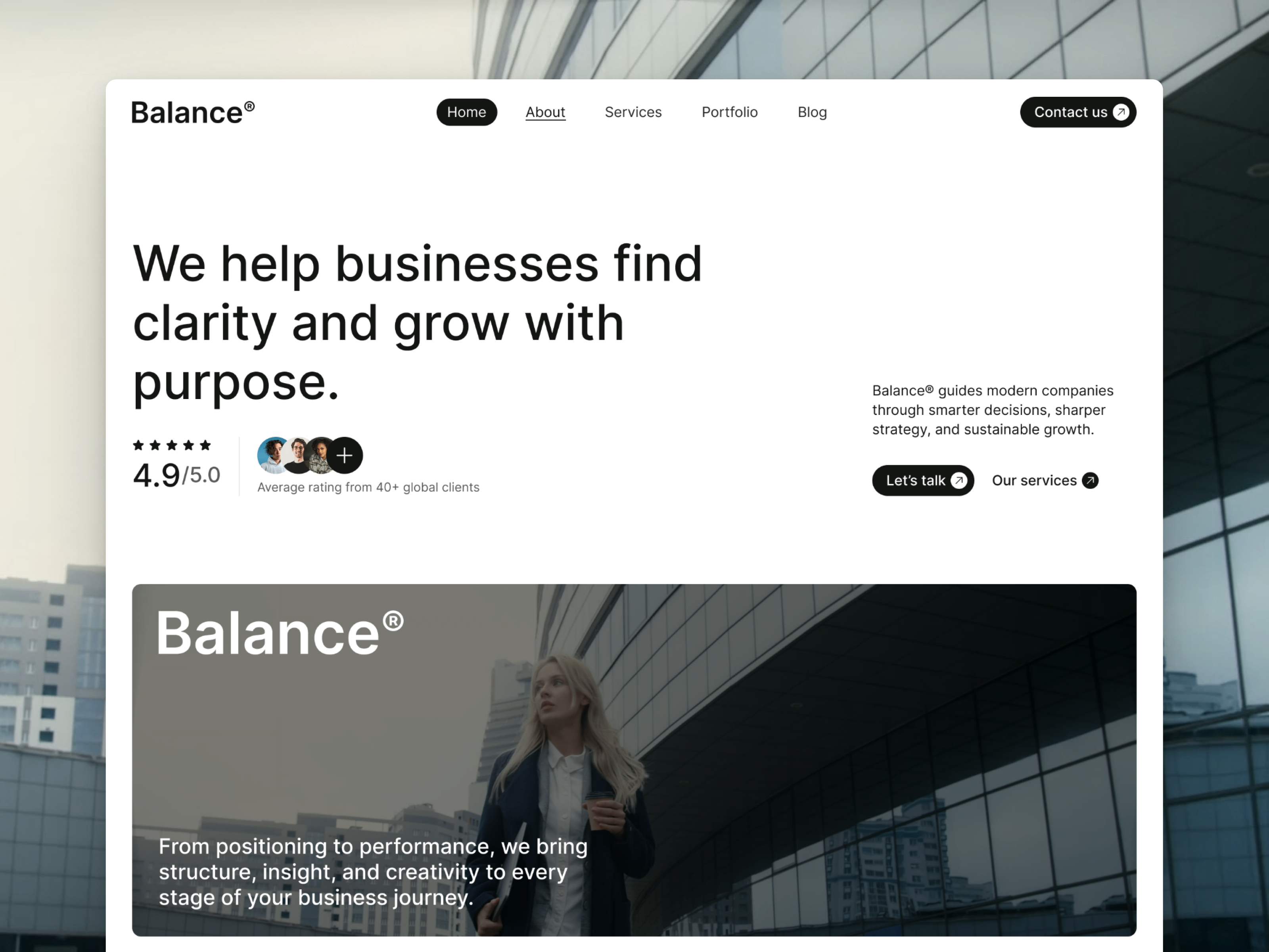 Balancee®: Responsive Marketing Website Template by Framebrick