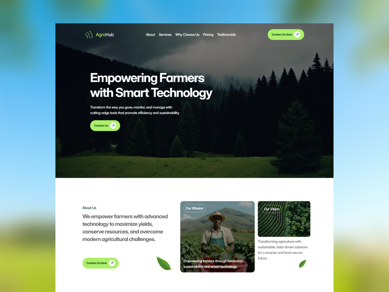 Agrohub: Free Food Website Template by Collins Abrusu