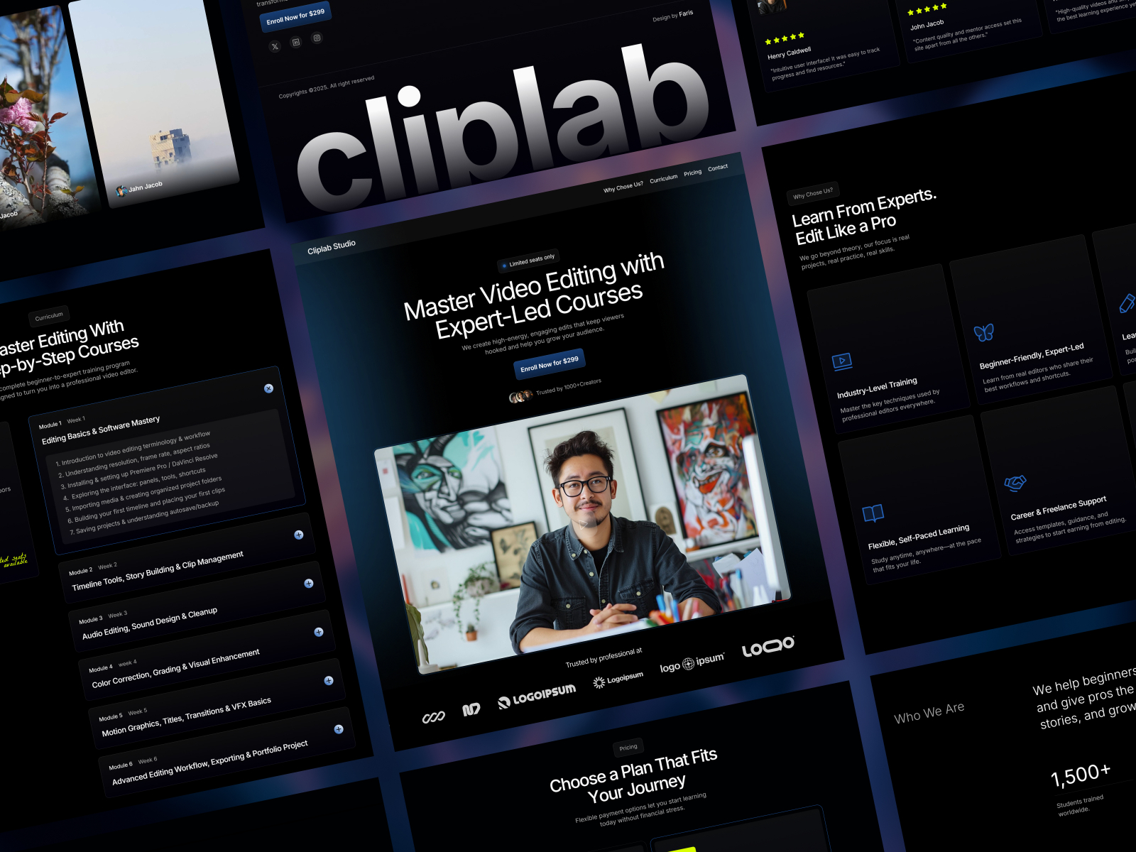 Cliplab: Free Portfolio Website Template by Faris