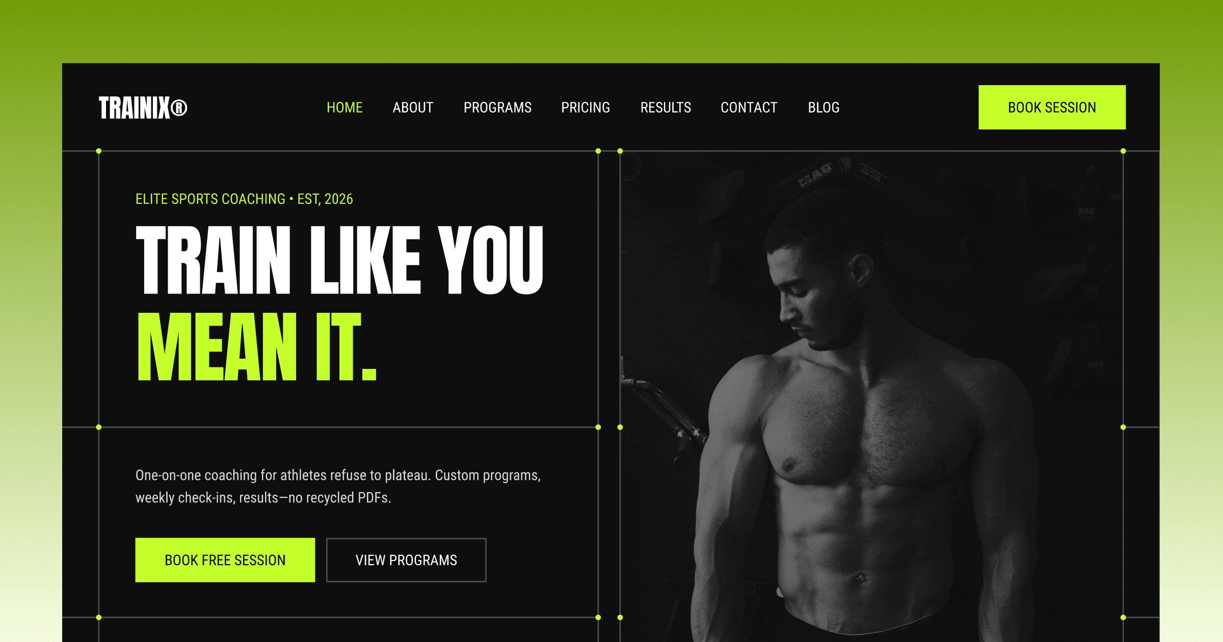 Trainix — Fitness & Gym Framer Template