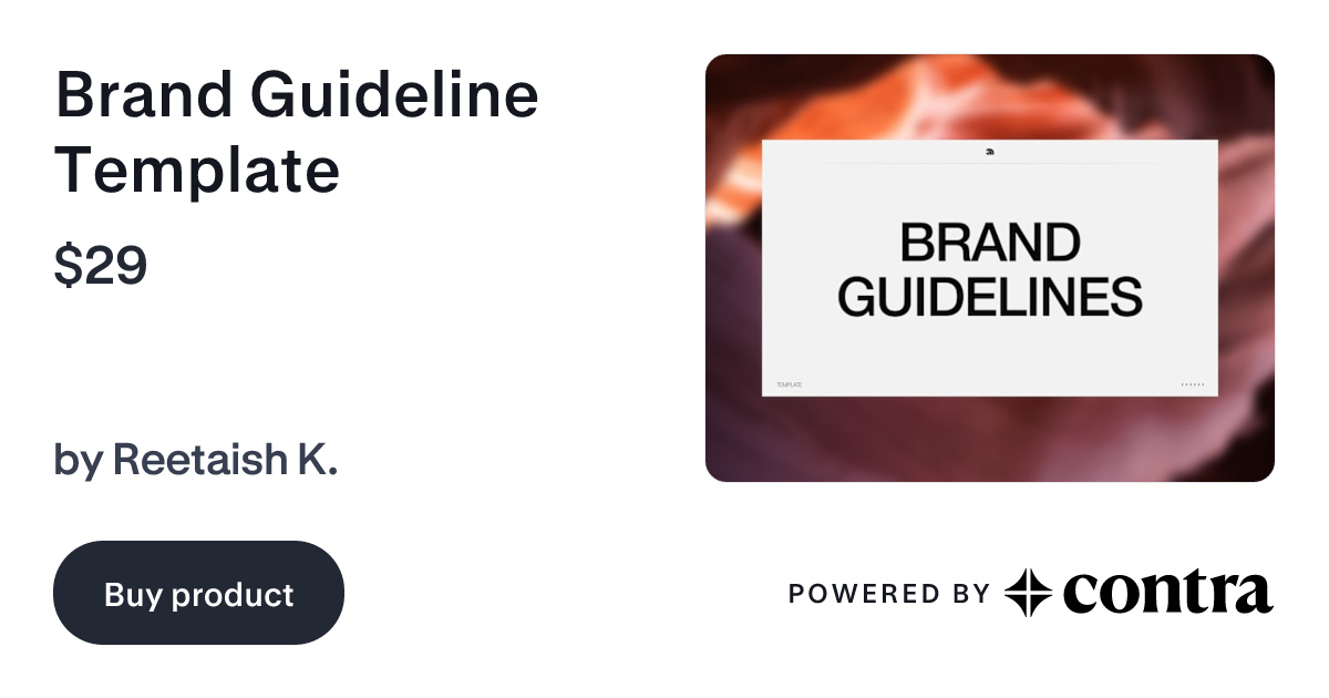 Brand Guideline Template by Reetaish K.