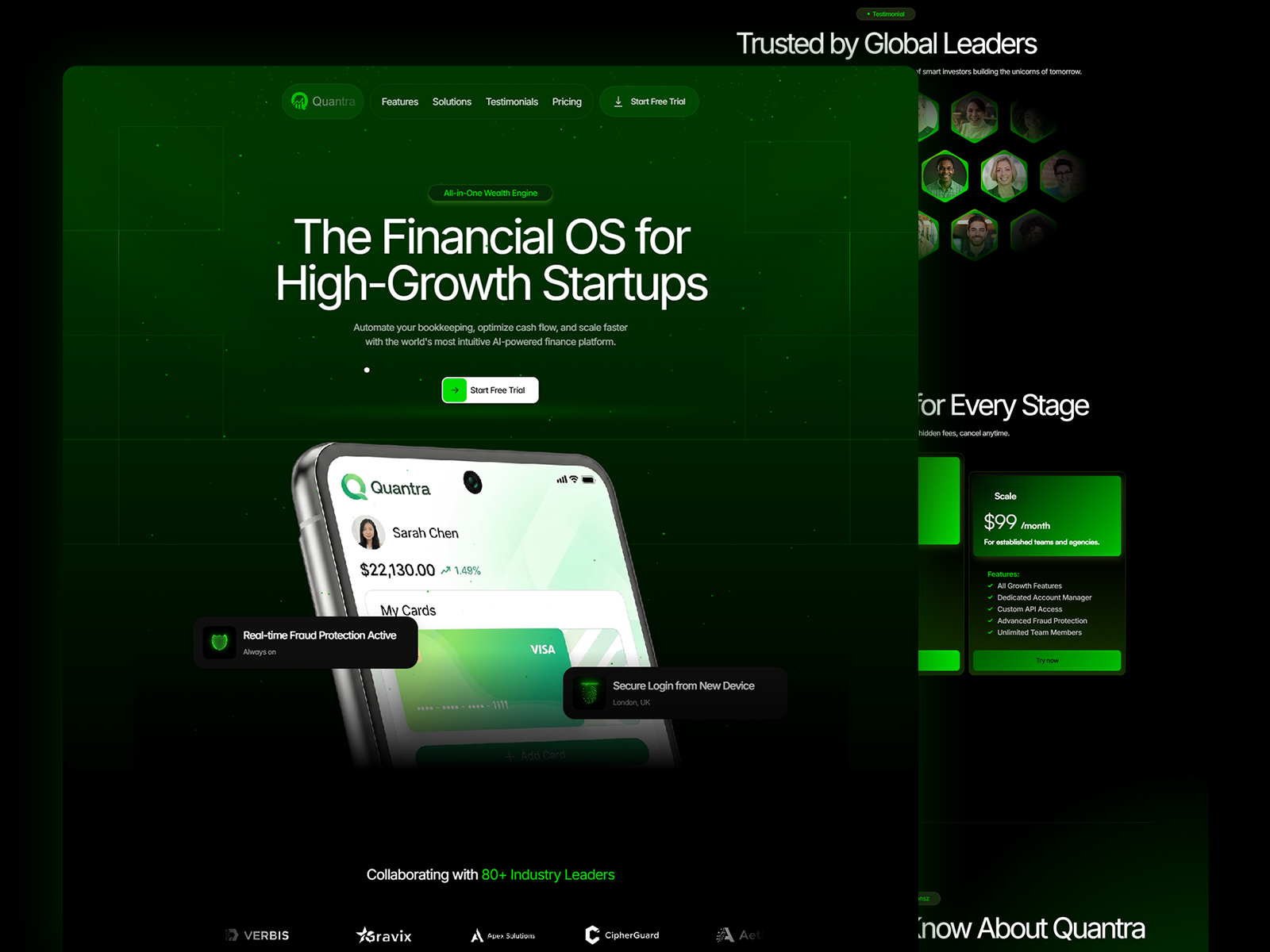 Quantra — Free Website Template for Framer