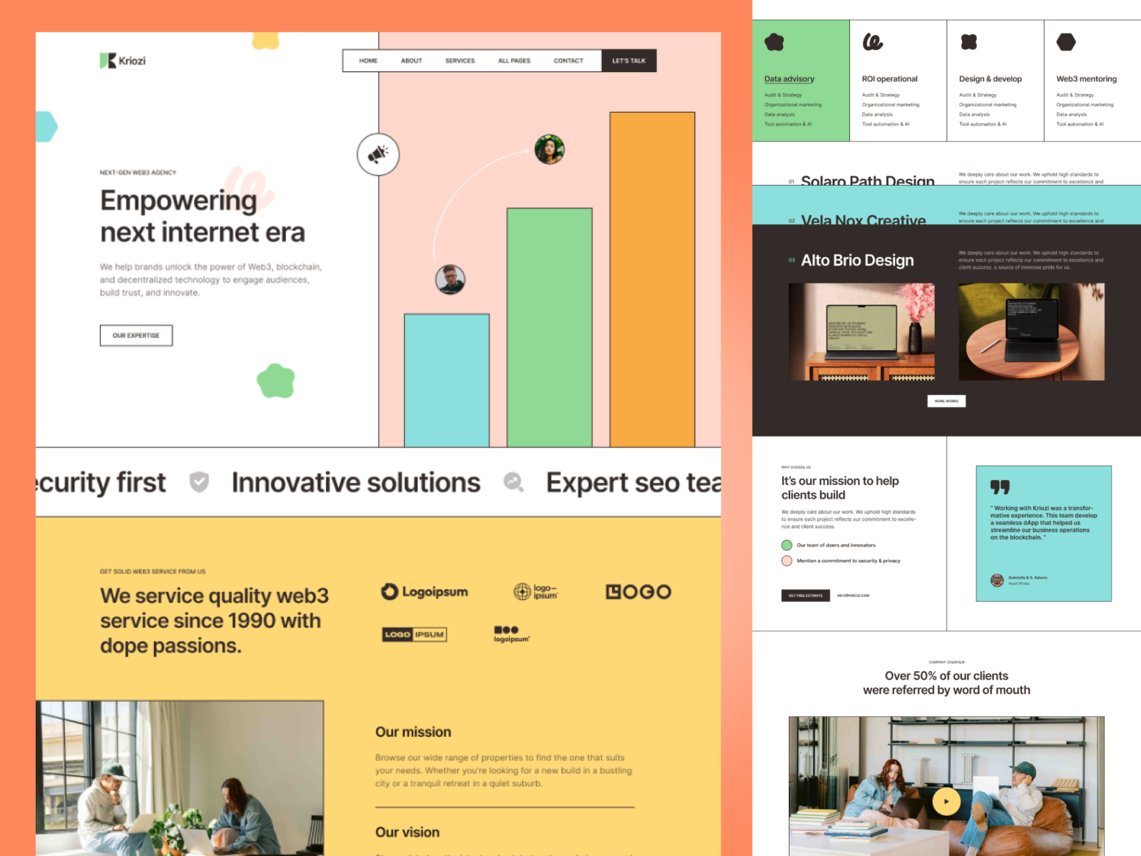 Kriozi: Responsive Agency Website Template by Mezario