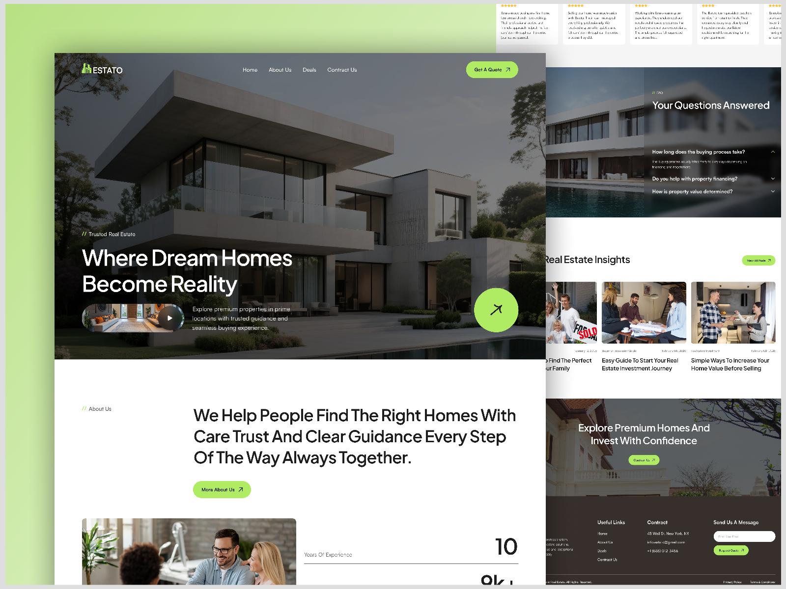 Estatoo: Free Real Estate Website Template by Miss Aysha Akter