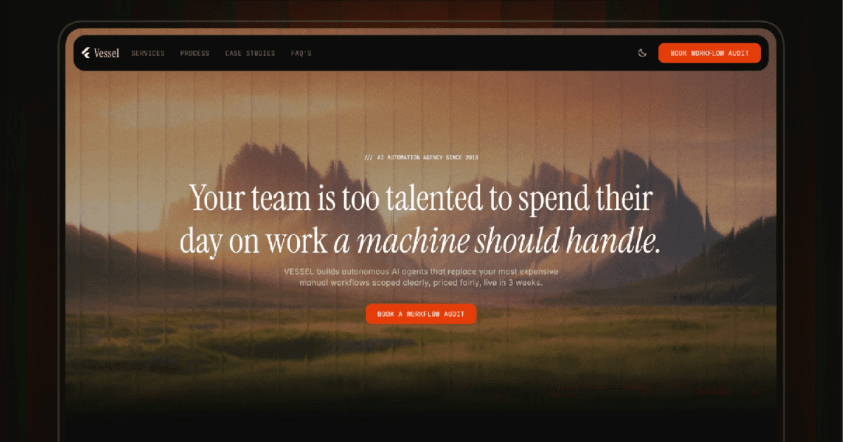 Vessal | AI agency landing page 