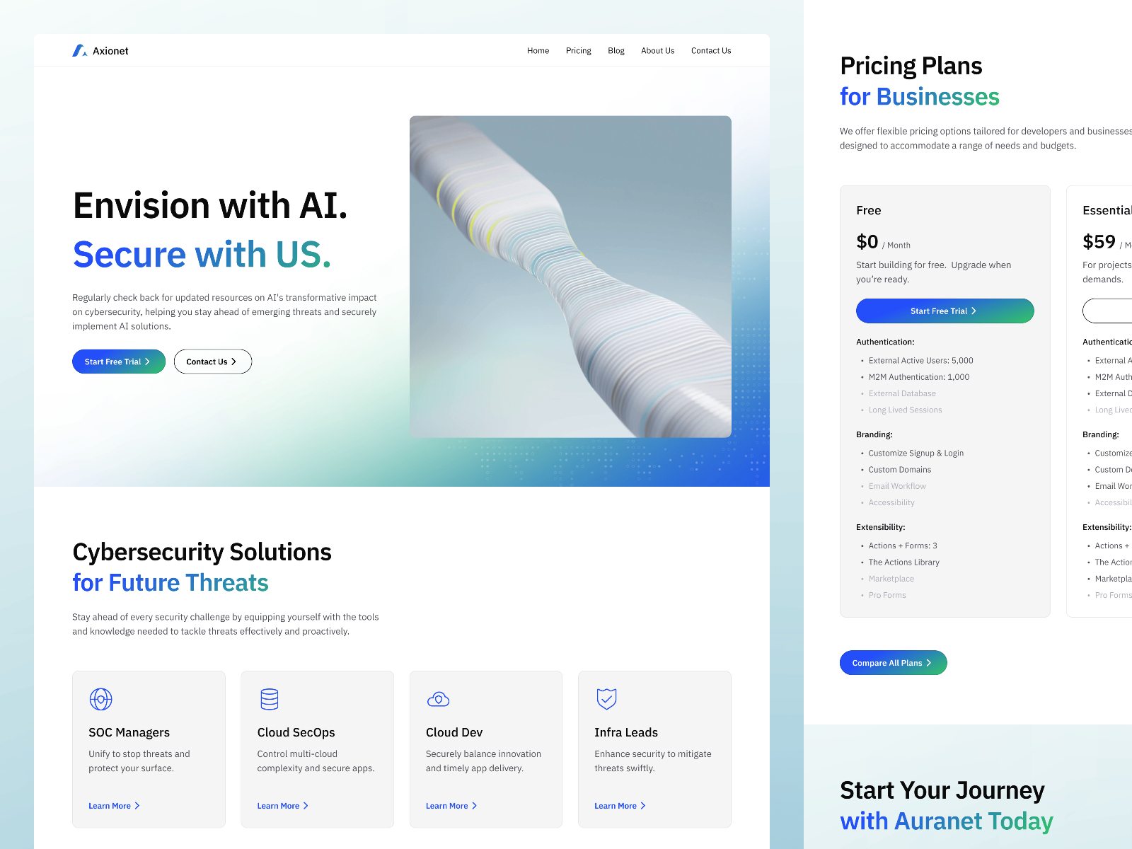 Axionet: Responsive AI Website Template by DiverseKit