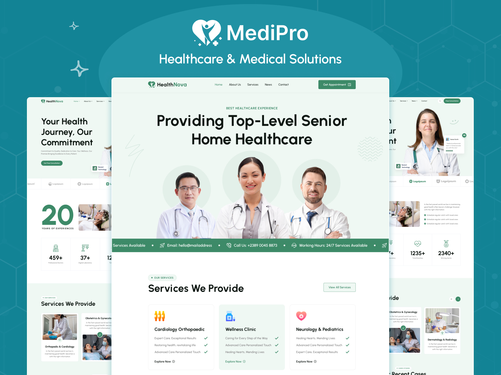 MediPro: Responsive Business Website Template by Mezario