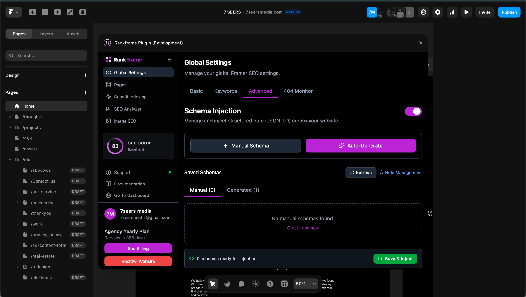Automatic Schema and Structured Data Generator with One-Click Injection