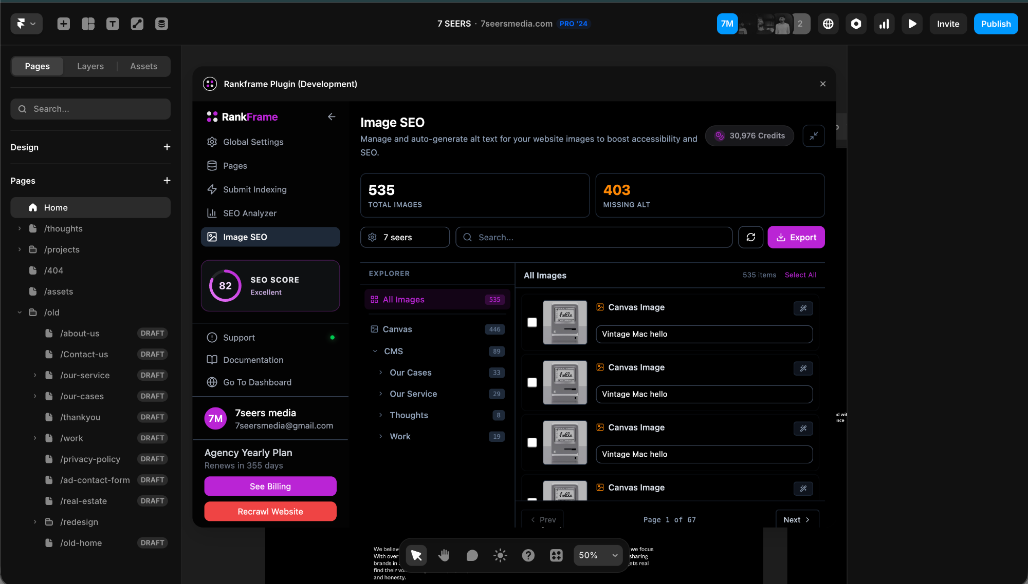 Image SEO and AI Alt Text for Framer