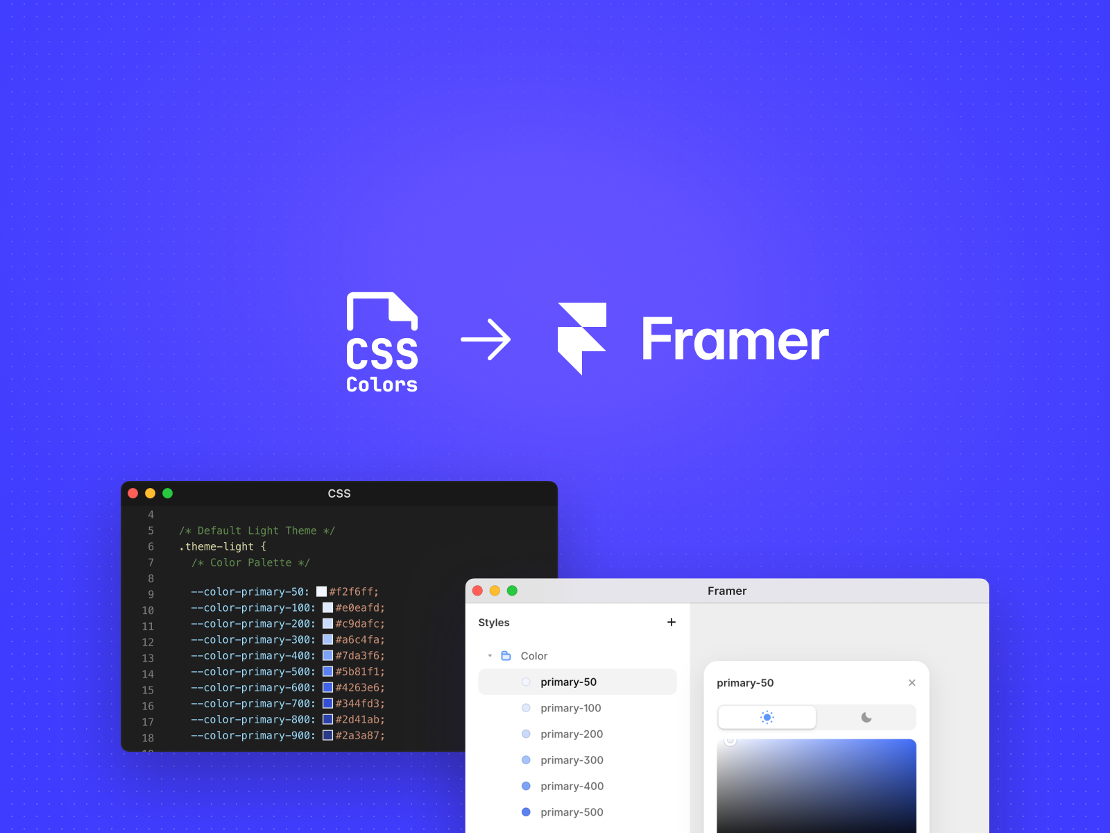 CSS Color Importer: Developers Plugin by Matt Theuma — Framer Marketplace