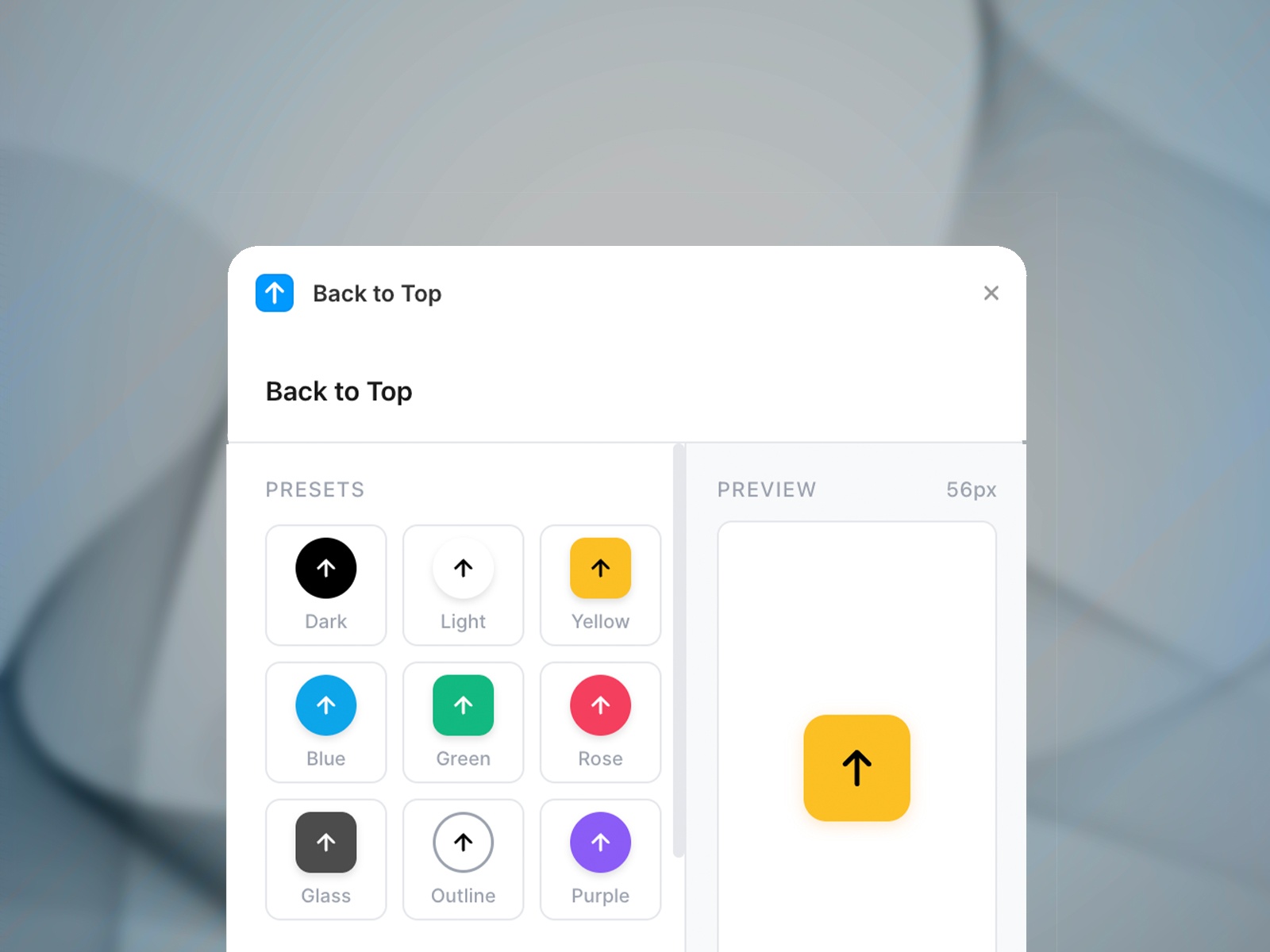 Back to Top: UI Kits Plugin by Ekomobong Otu — Framer Marketplace