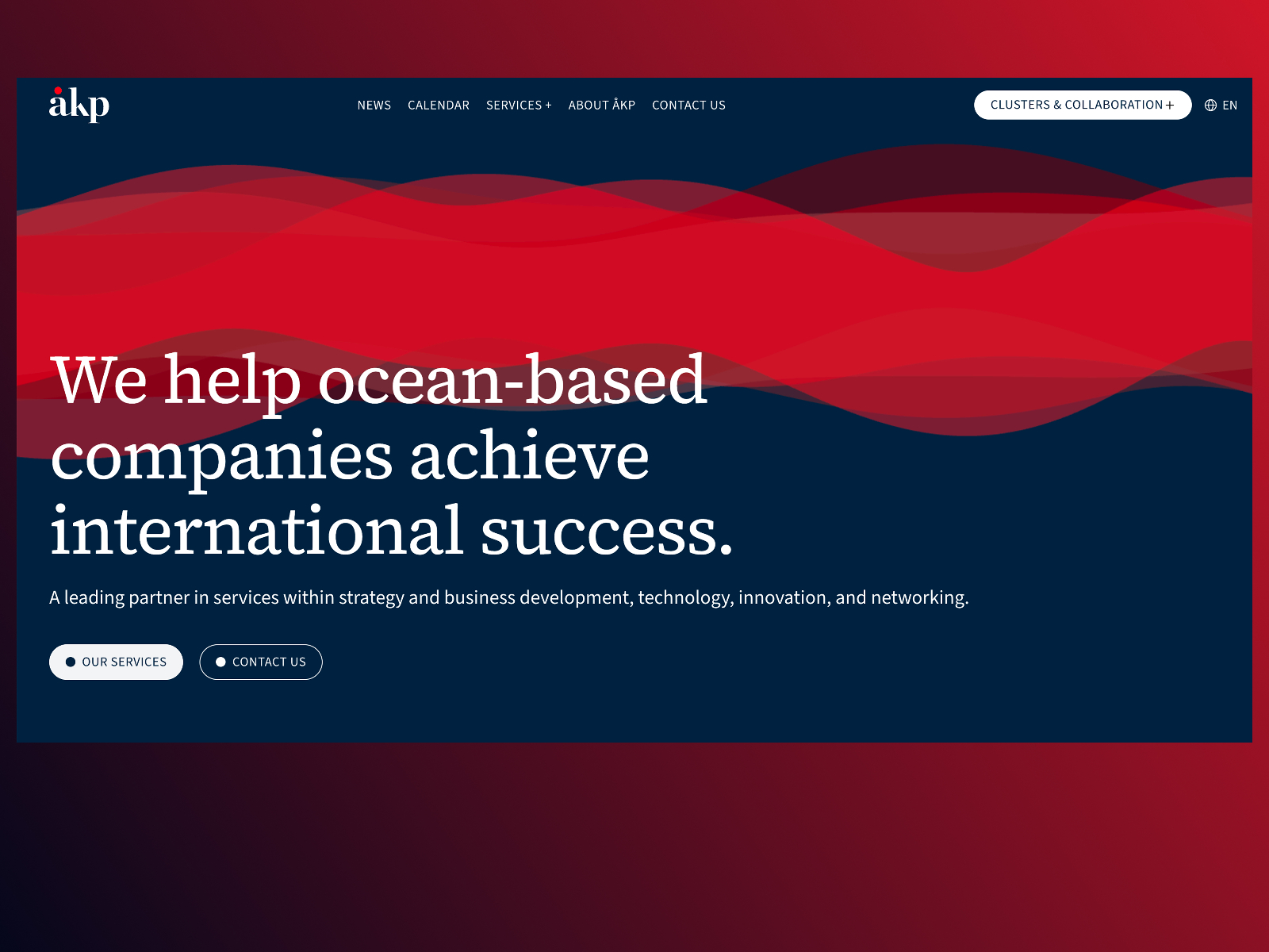 Akp  website homepage built with Framer
