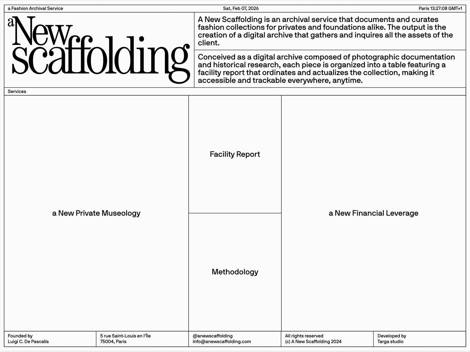 a New Scaffolding website homepage built with Framer