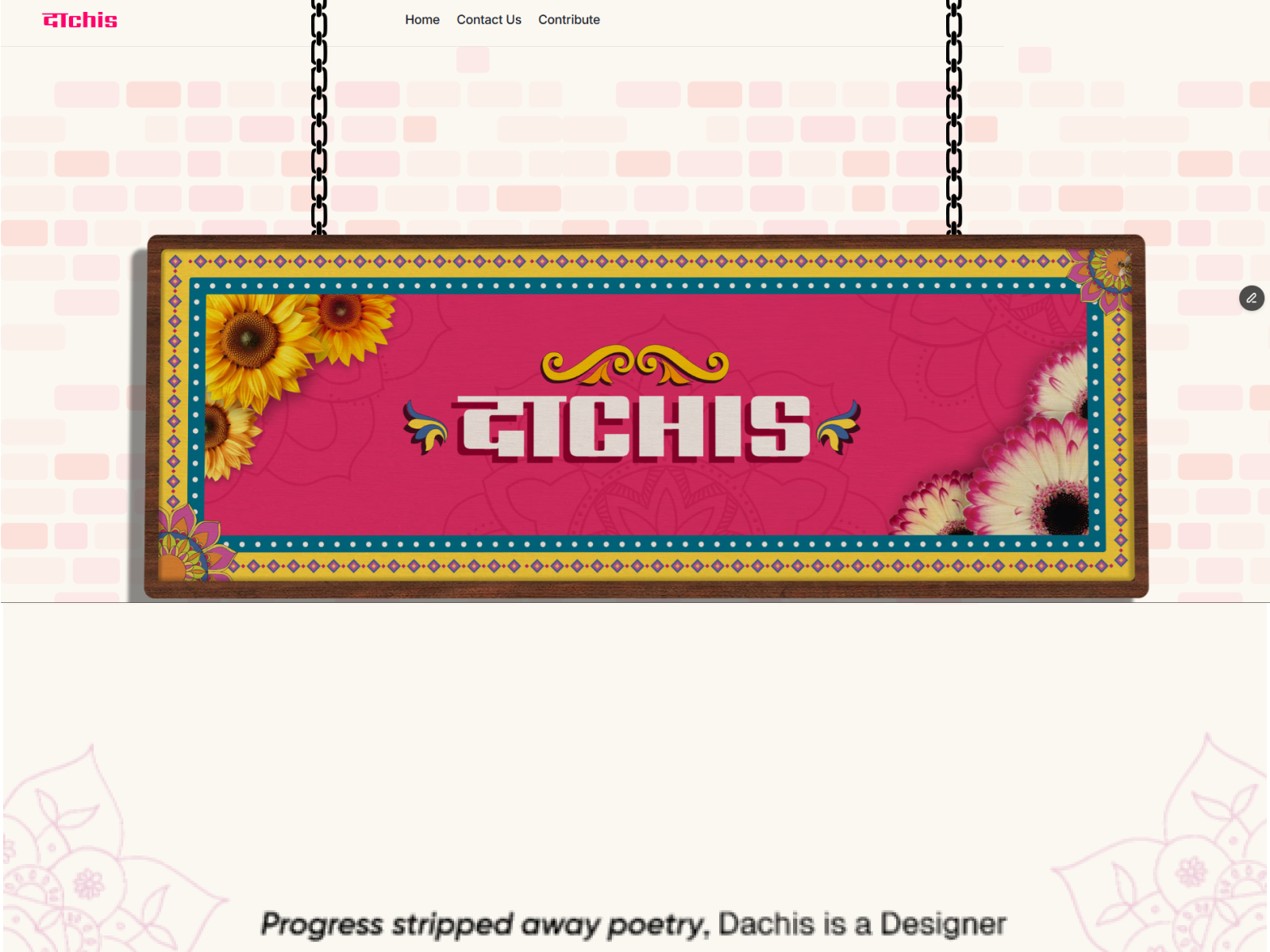 Daachis website homepage built with Framer